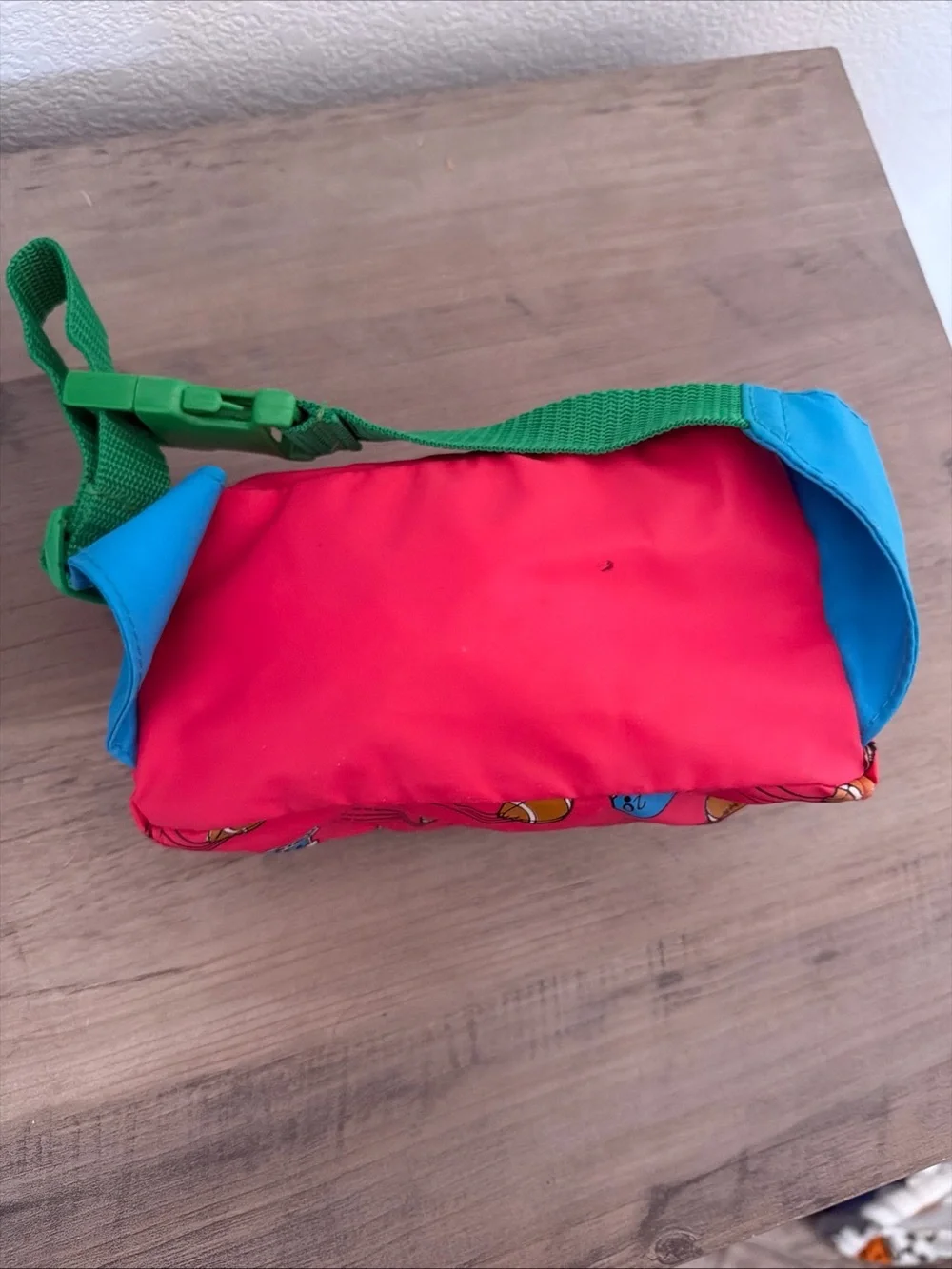 Vtg 1992 Barney Fanny Pack Kids Lyons Grp Blue Yellow Kidcore Rare Football